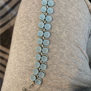 Vintage Coro Blue Floral Bracelet